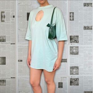 Mint Keyhole T-shirt Dress